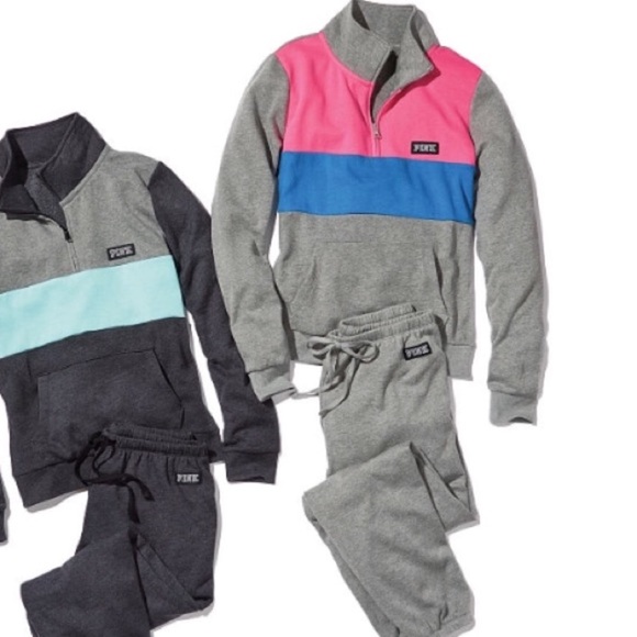 NEW VS PINK Perfect Quarter Zip Sweatshirt - Picture 3 of 5